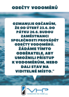 Odečty vodoměrů 